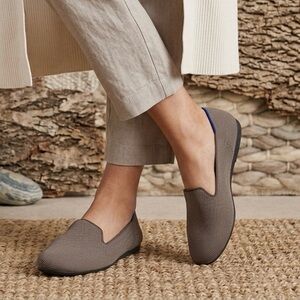 ROTHY’S The Loafer Mocha Brown Knit Slip-On Flats Washable Comfort